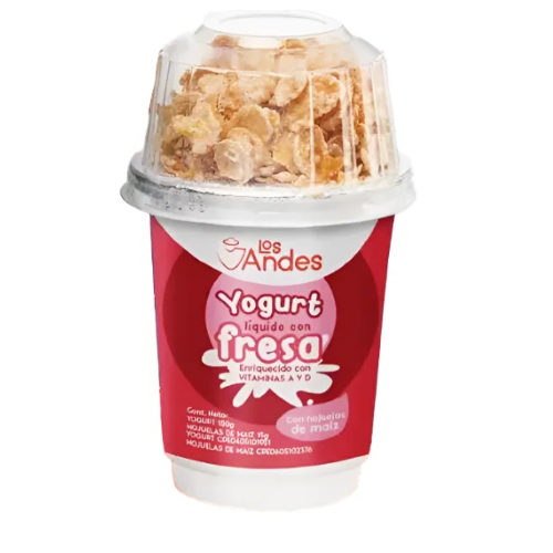 YOGURT LIQ FRESA CON CEREALES 150GR (LOS ANDES)